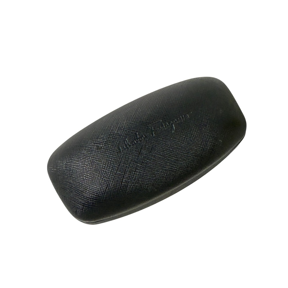 Salvatore Ferragamo Black Saffiano Leather Eyeglass Sunglasses Case